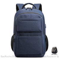Sac à Dos Collège Multi-Poches - 24 Litres - modèle Bleu - Sac Roche ™