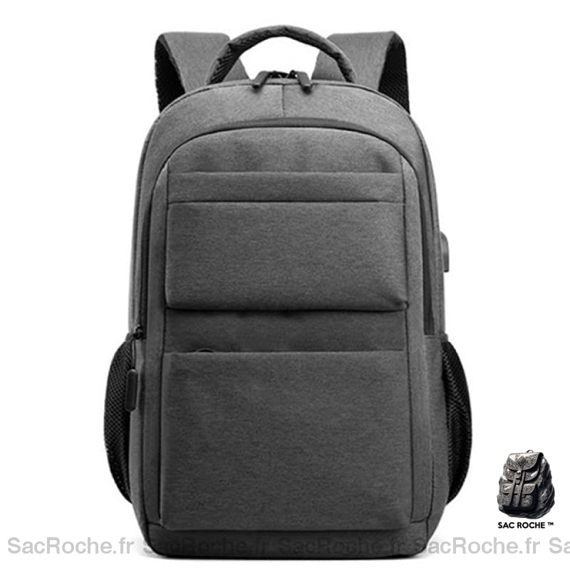 Sac À Dos Collège Multi-Poches - 24 Litres Gris Foncé Sac A Dos Ordinateur