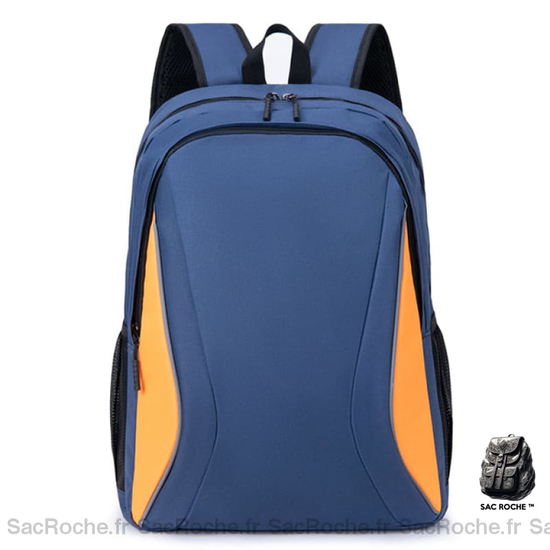 Sac À Dos Collège/Lycée Moderne - Deux Compartiments Bleu Sac A Dos Ordinateur