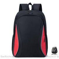 Sac à Dos Collège/Lycée Moderne - Deux Compartiments - modèle Noir et Rouge - Sac Roche ™