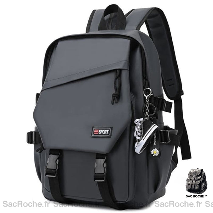 Sac À Dos Confortable Et Robuste Pour Étudiants Gris Sac A Dos Ordinateur