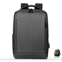 Sac à Dos Connecté Minimaliste Business / Loisirs - modèle Gris - Sac Roche ™