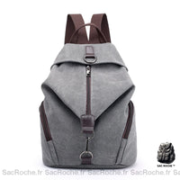 Sac À Dos Convertible Femme - Toile Casual Gris Sac A Dos Femme