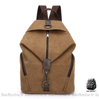Sac à Dos Convertible Femme - Toile Casual - modèle Marron - Sac Roche ™
