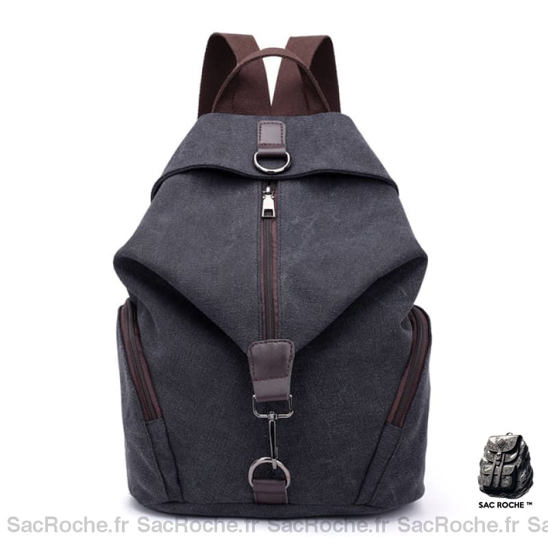 Sac À Dos Convertible Femme - Toile Casual Noir Sac A Dos Femme