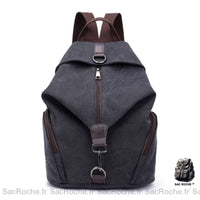 Sac à Dos Convertible Femme - Toile Casual - modèle Noir - Sac Roche ™