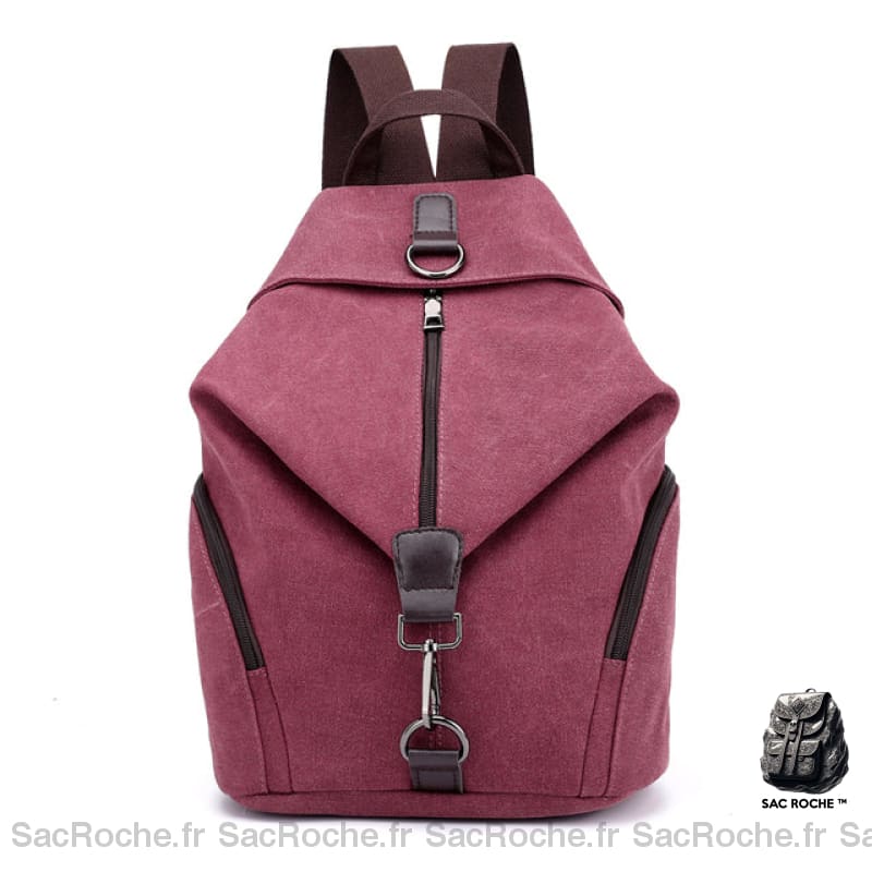 Sac À Dos Convertible Femme - Toile Casual Rouge Sac A Dos Femme