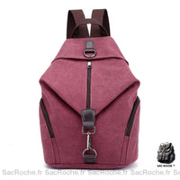 Sac à Dos Convertible Femme - Toile Casual - modèle Rouge - Sac Roche ™