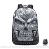Sac à dos en cuir épais motif crâne - Argent - Sac à dos Sac à dos pour ordinateur portable