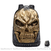 Sac à dos en cuir épais motif crâne - Or - Sac à dos Sac à dos pour ordinateur portable