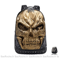 Sac à dos crâne en cuir épais - modèle Doré - Sac Roche ™