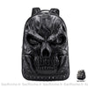 Sac à dos en cuir épais motif crâne - Noir - Sac à dos Sac à dos pour ordinateur portable