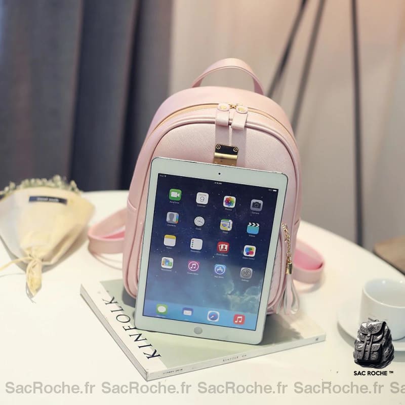 Sac À Dos Croco Cuir Pu Femme