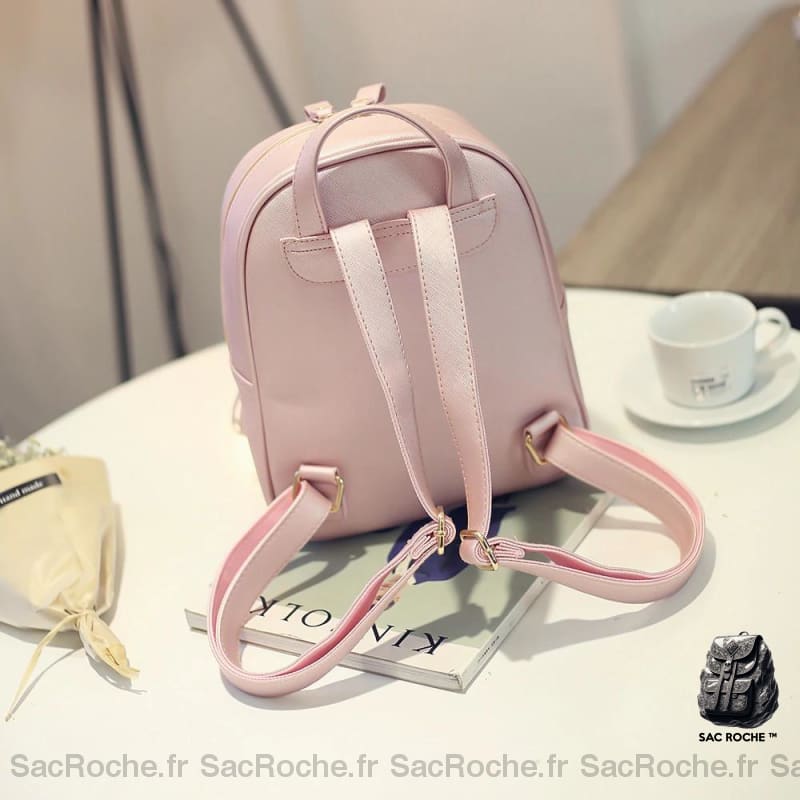 Sac À Dos Croco Cuir Pu Femme