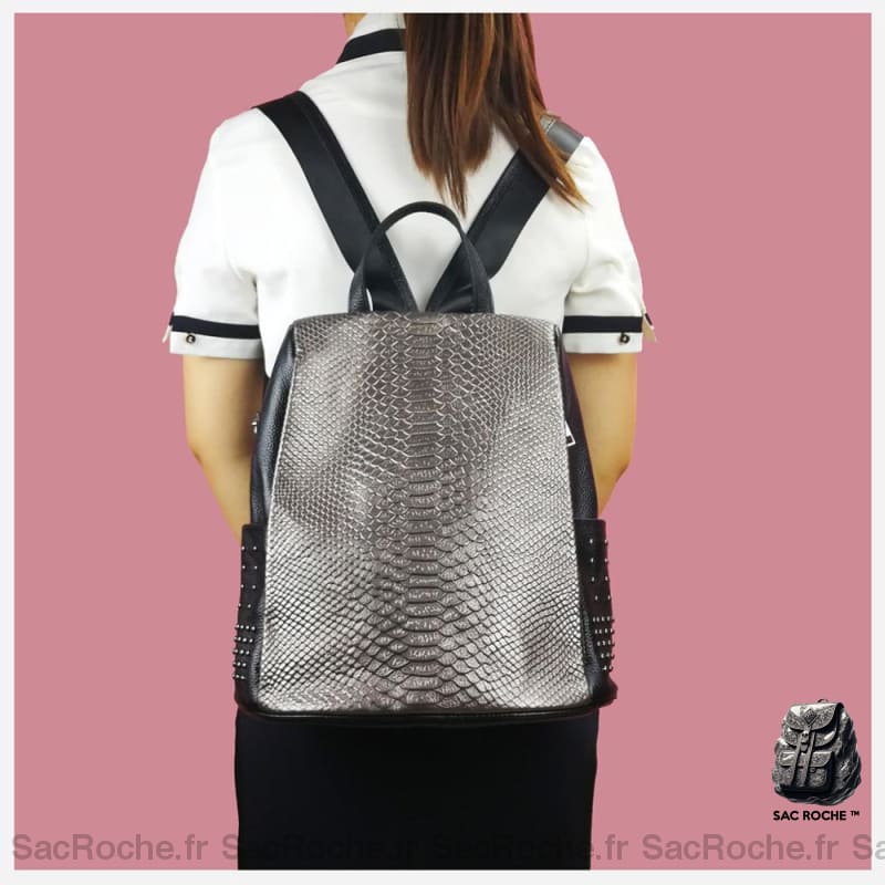 Sac À Dos Croco Élégant Femme