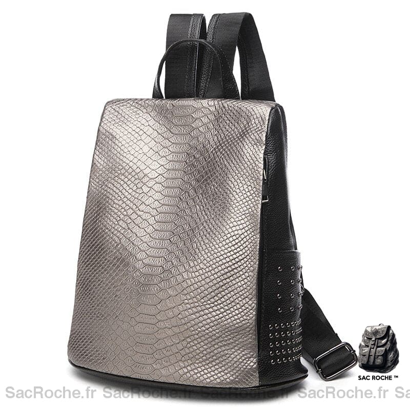 Sac À Dos Croco Élégant Femme