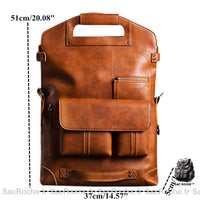 Sac À Dos Cuir Design Cartable Homme