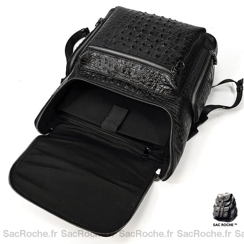 Sac À Dos Cuir Effet Alligator Femme