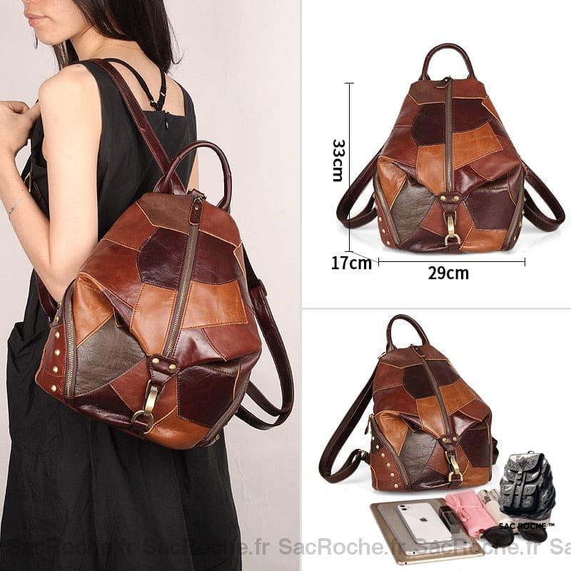 Sac À Dos Cuir Femme Elegant