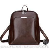 Sac à dos cuir femme - élégant - modèle Marron - Sac Roche ™