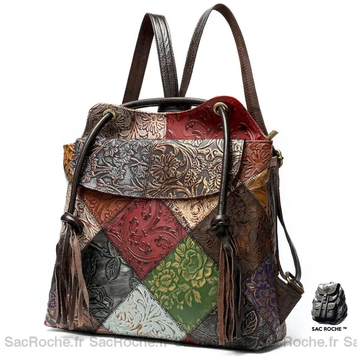 Sac À Dos Cuir Femme Élégant Unique Sac En