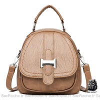 Sac à dos cuir femme poches mini - modèle Beige - Sac Roche ™
