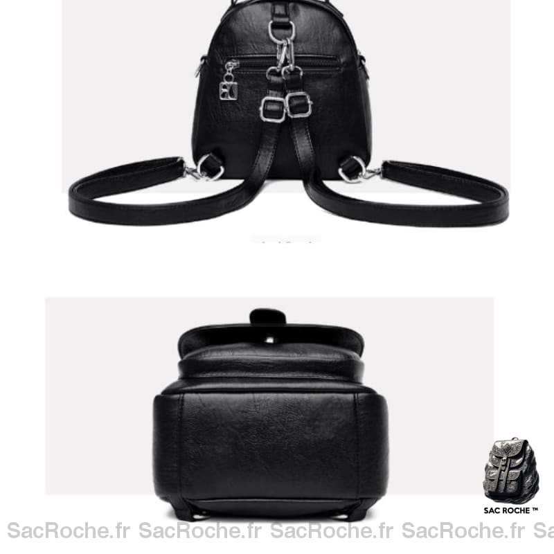 Sac À Dos Cuir Femme Poches Mini Petit Dos Femme