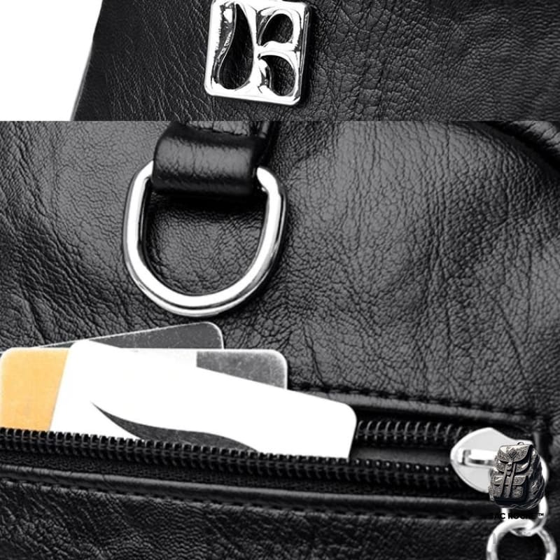 Sac À Dos Cuir Femme Poches Mini Petit Dos Femme