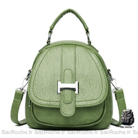 Sac à dos cuir femme poches mini - modèle Vert - Sac Roche ™