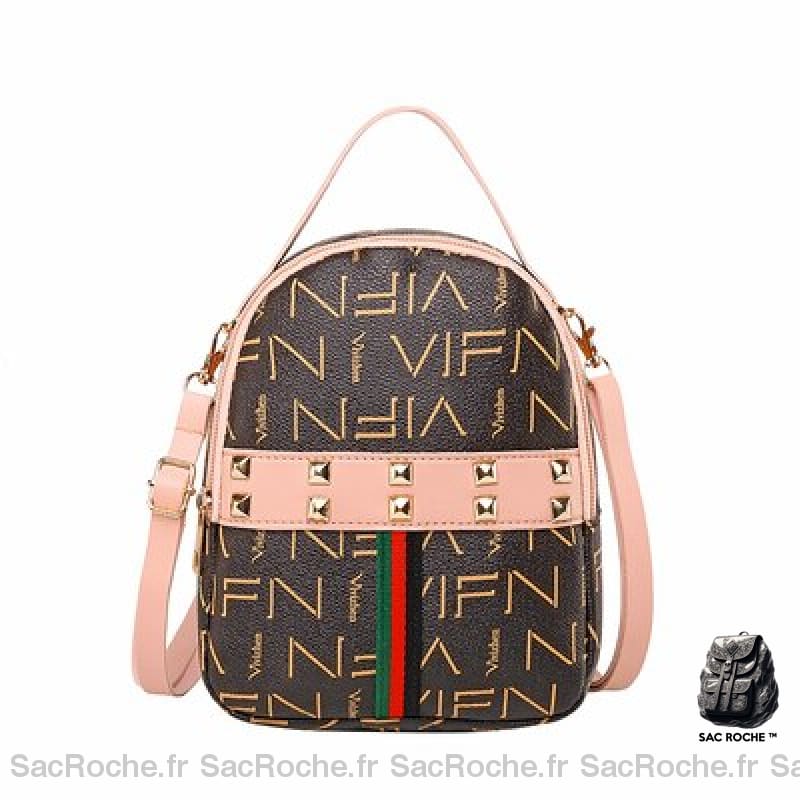 Sac À Dos Cuir Femme Rose Petit Dos Femme