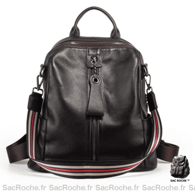 Sac à dos femme grande capacité en cuir - Marron - Sac à main Cuir