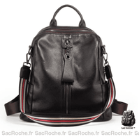 Sac à dos cuir femme spacieux - modèle Marron - Sac Roche ™