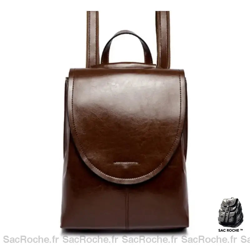 Sac À Dos Cuir Femme Tendance Café Sac