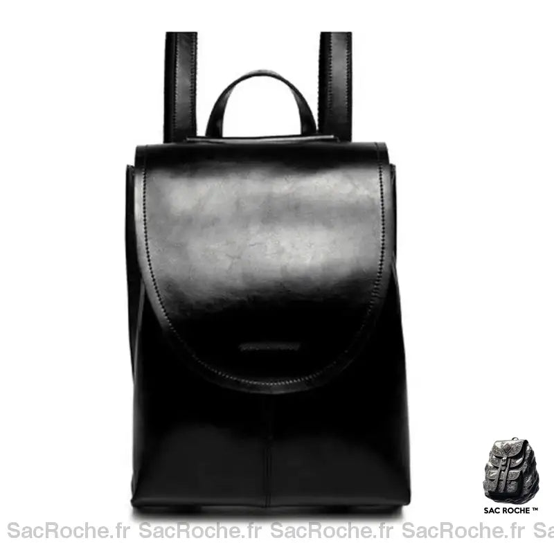 Sac À Dos Cuir Femme Tendance Noir Sac
