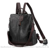 Sac À Dos Cuir Femme Trendy Noir Sac