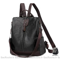 Sac à dos cuir femme trendy - modèle Noir - Sac Roche ™