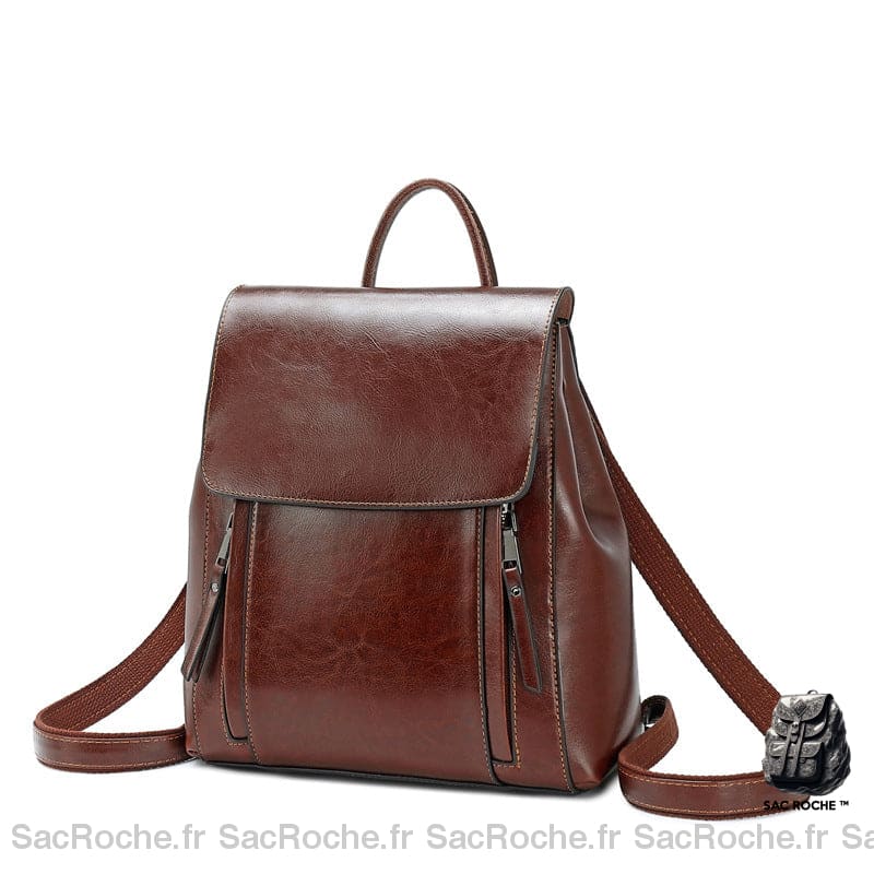 Sac à dos à bandoulière en cuir véritable pour femmes3