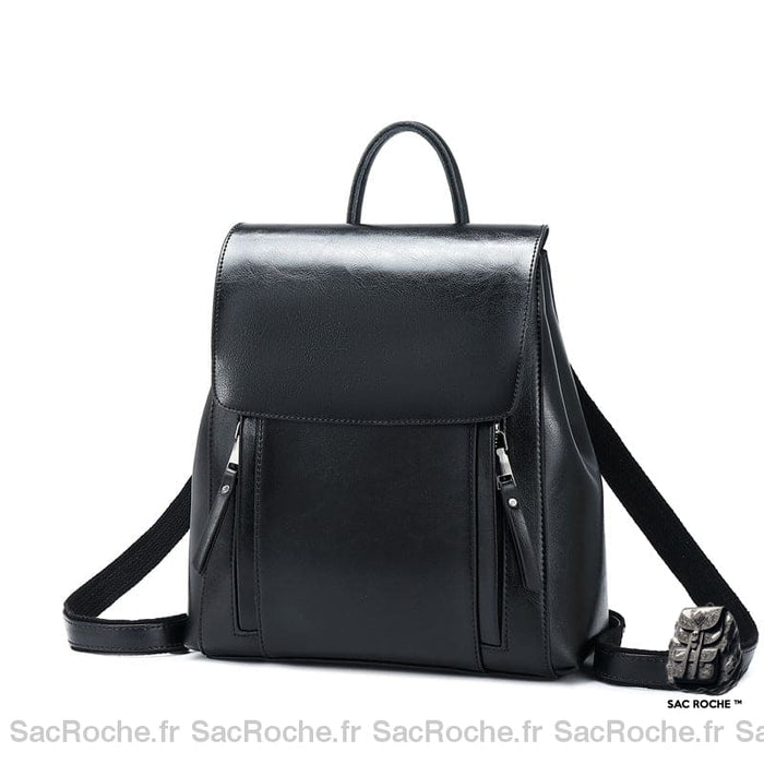 Sac à dos à bandoulière en cuir véritable pour femmes5