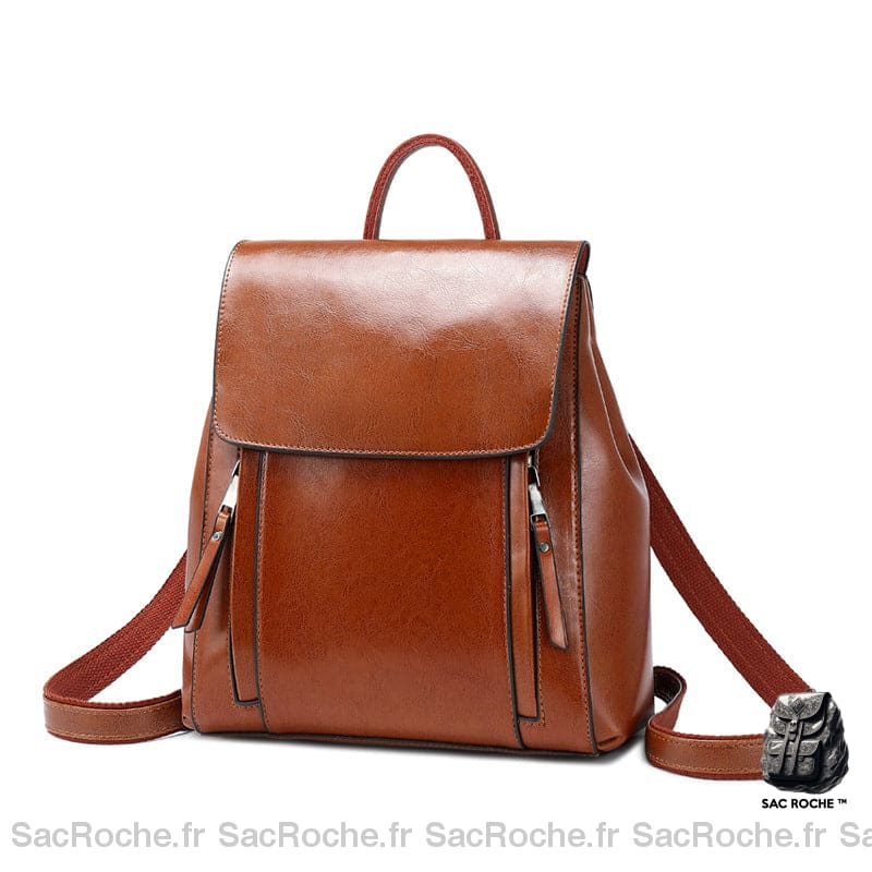 Sac à dos à bandoulière en cuir véritable pour femmes6