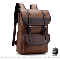 Sac à dos cuir homme compact - modèle Marron - Sac Roche ™