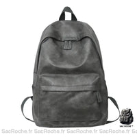 Sac à dos cuir homme élégant - modèle Gris - Sac Roche ™