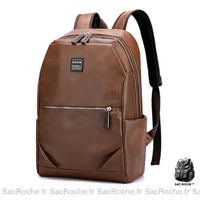 Sac à dos cuir homme élégant - modèle Marron clair - Sac Roche ™