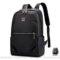 Sac À Dos Cuir Homme Élégant Noir Sac