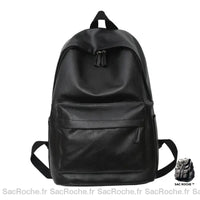 Sac À Dos Cuir Homme Élégant Noir Sac