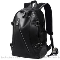 Sac à dos cuir homme noir - Sac Roche ™