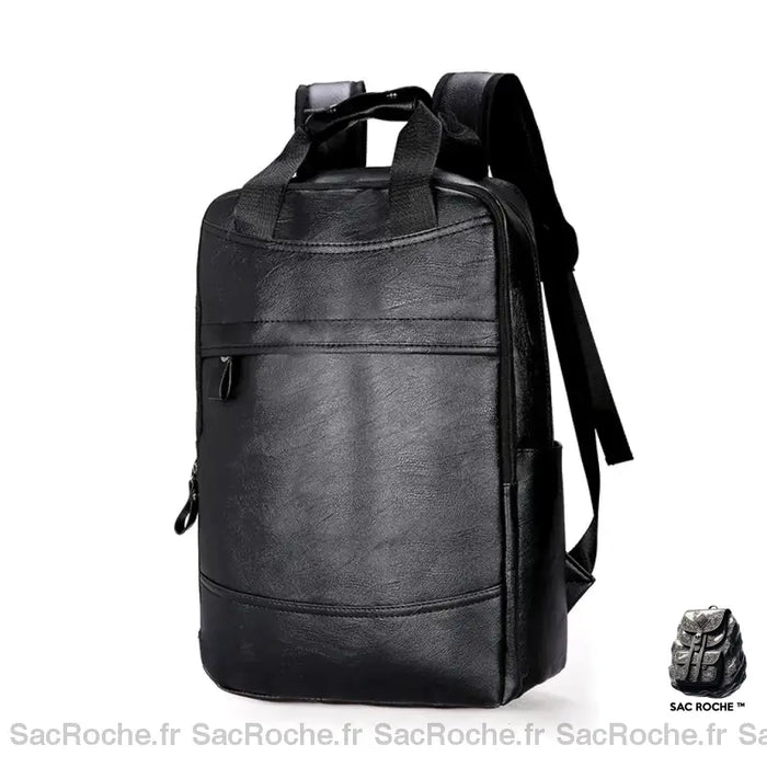 Sac À Dos Cuir Homme Noir Sac