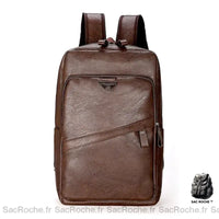 Sac à dos cuir homme ordinateur - modèle Marron - Sac Roche ™