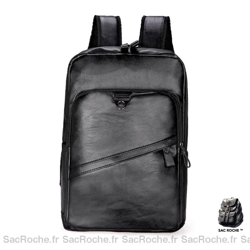 Sac À Dos Cuir Homme Ordinateur Noir Sac En
