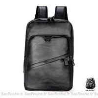Sac à dos cuir homme ordinateur - modèle Noir - Sac Roche ™