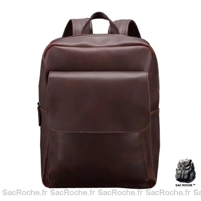 Sac À Dos Cuir Homme Rétro Café Sac